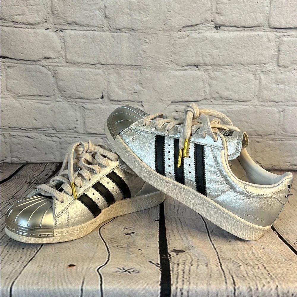 * Adidas Superstar 82 "Silver Metallic" sneakers